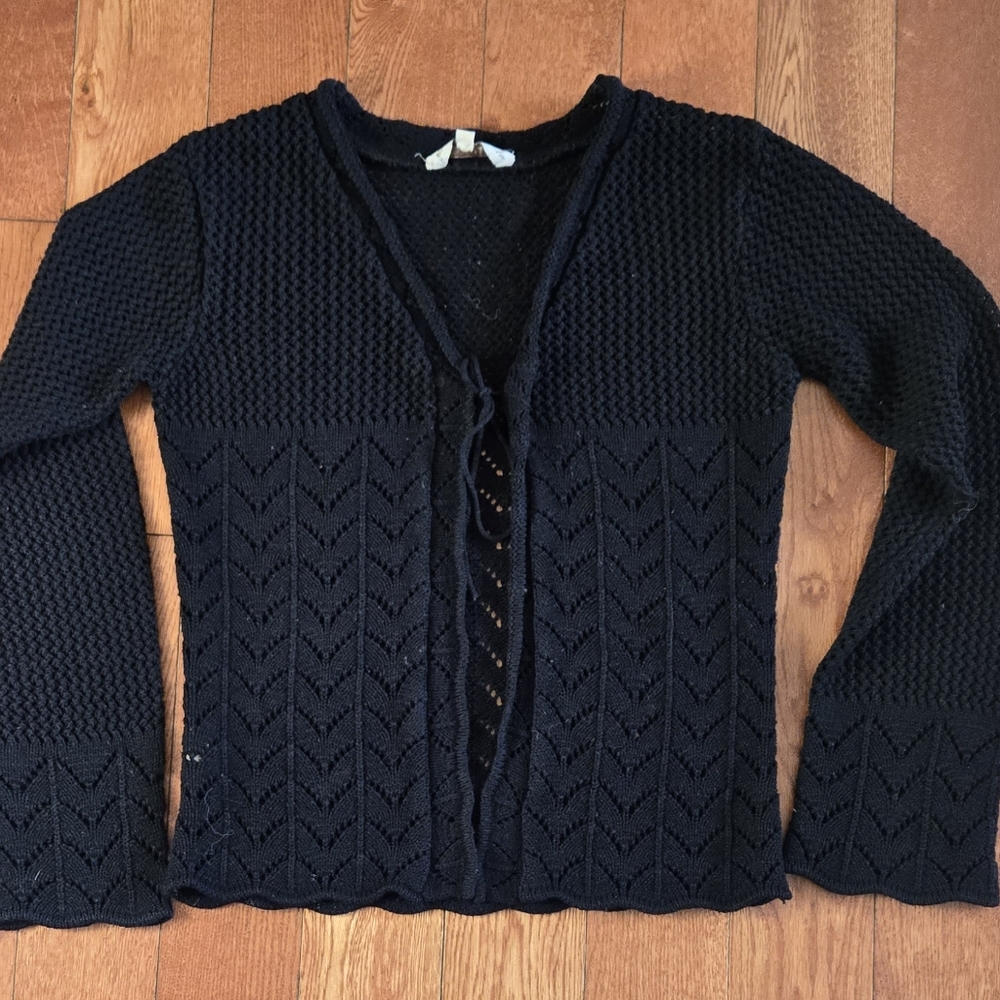 COPY - Crochet Tie Cardigan